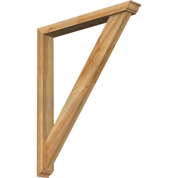 Ekena Millwork Traditional Traditional Rough Sawn Bracket w/ Offset Brace, Western Red Cedar, 4"W x 30"D x 38"H BKT0402X30X38TRA01RWR - main